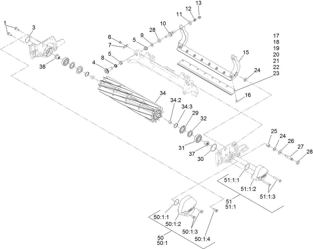 Reel and Bedbar Assembly