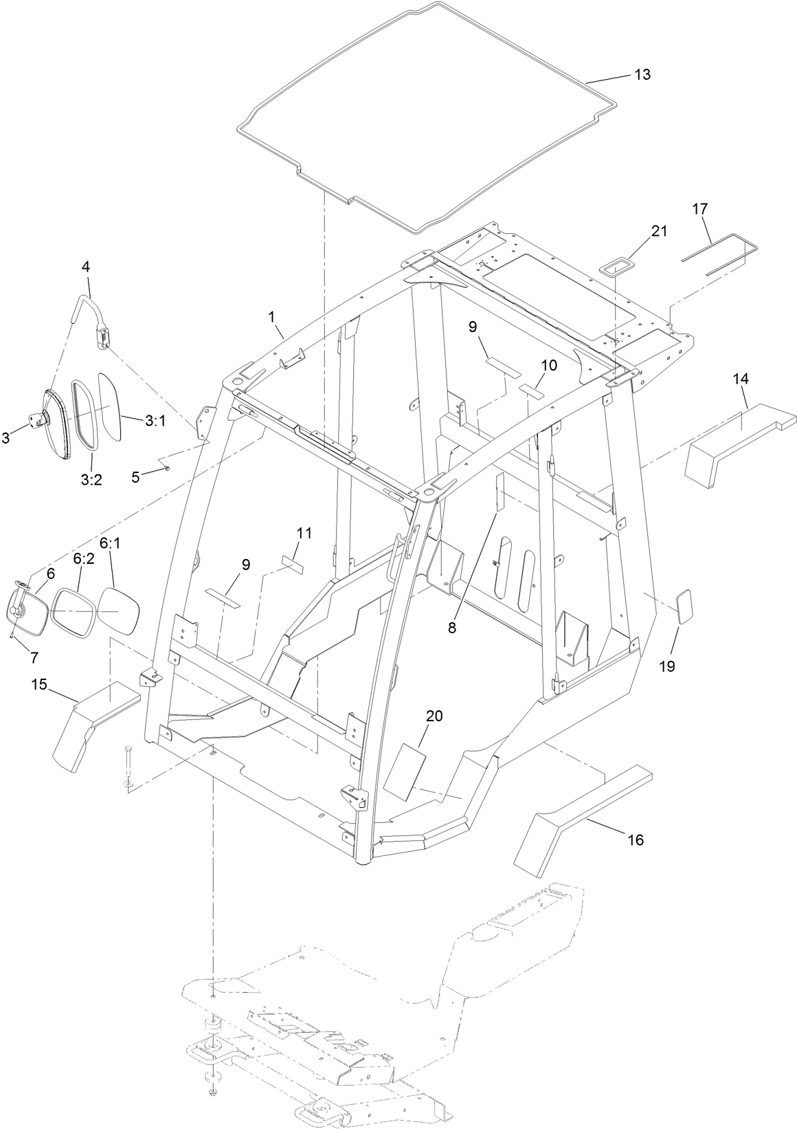 Frame, Mount and Seal Assembly