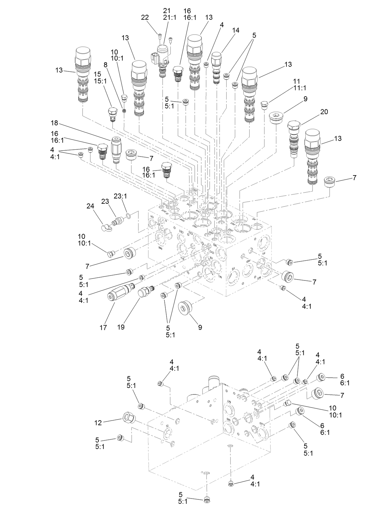 Hydraulic Traction Valve Manifold  Assembly No. 132-1397