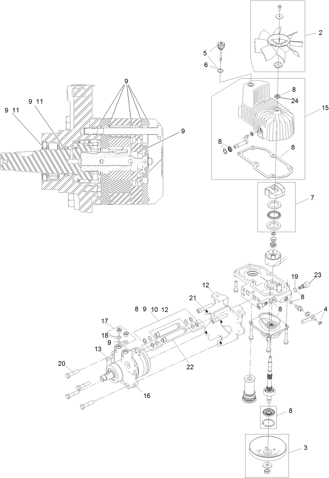 LH Hydro Assembly No. 126-1323