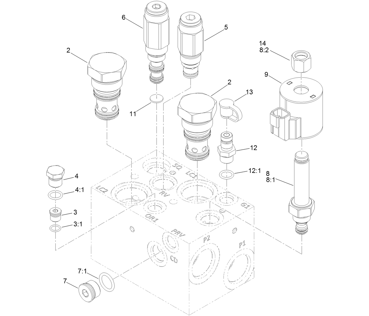 Hydraulic Manifold Assembly No. 132-1394