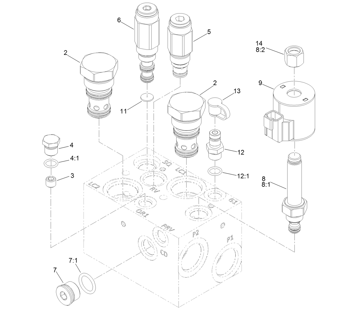 Hydraulic Manifold Assembly No. 132-1396