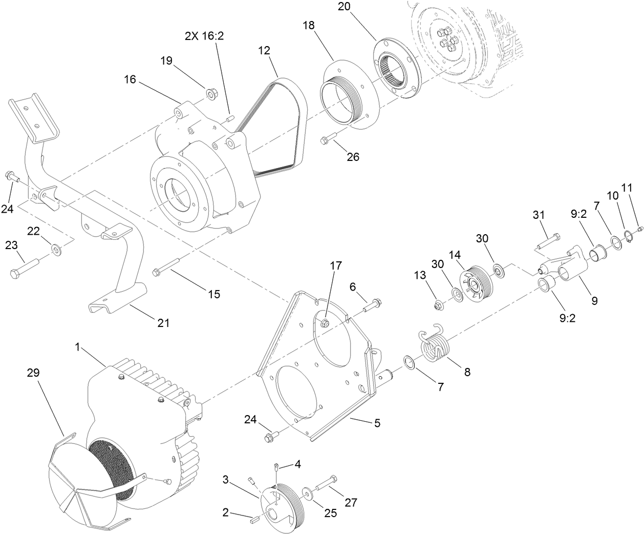Generator and Engine Frame Assembly