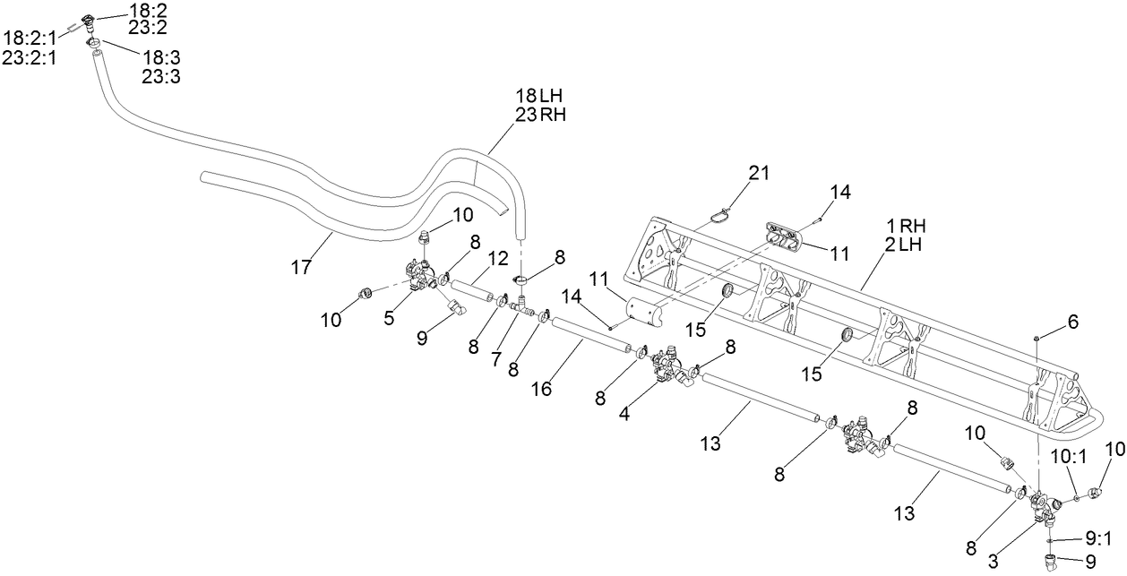 Left and Right Hand Boom Assembly