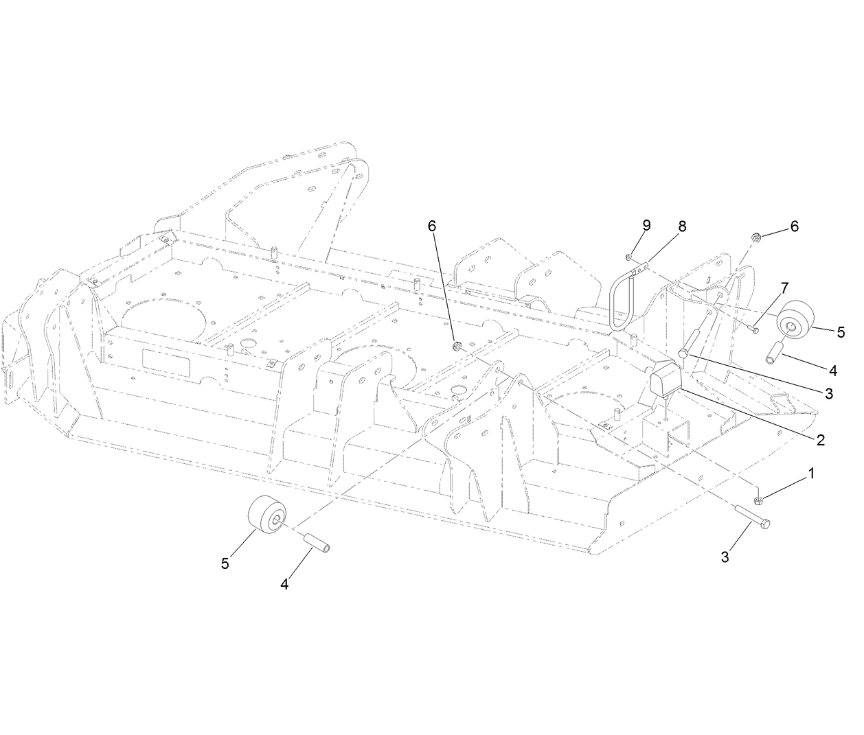 Right Hand Deck Stop Assembly