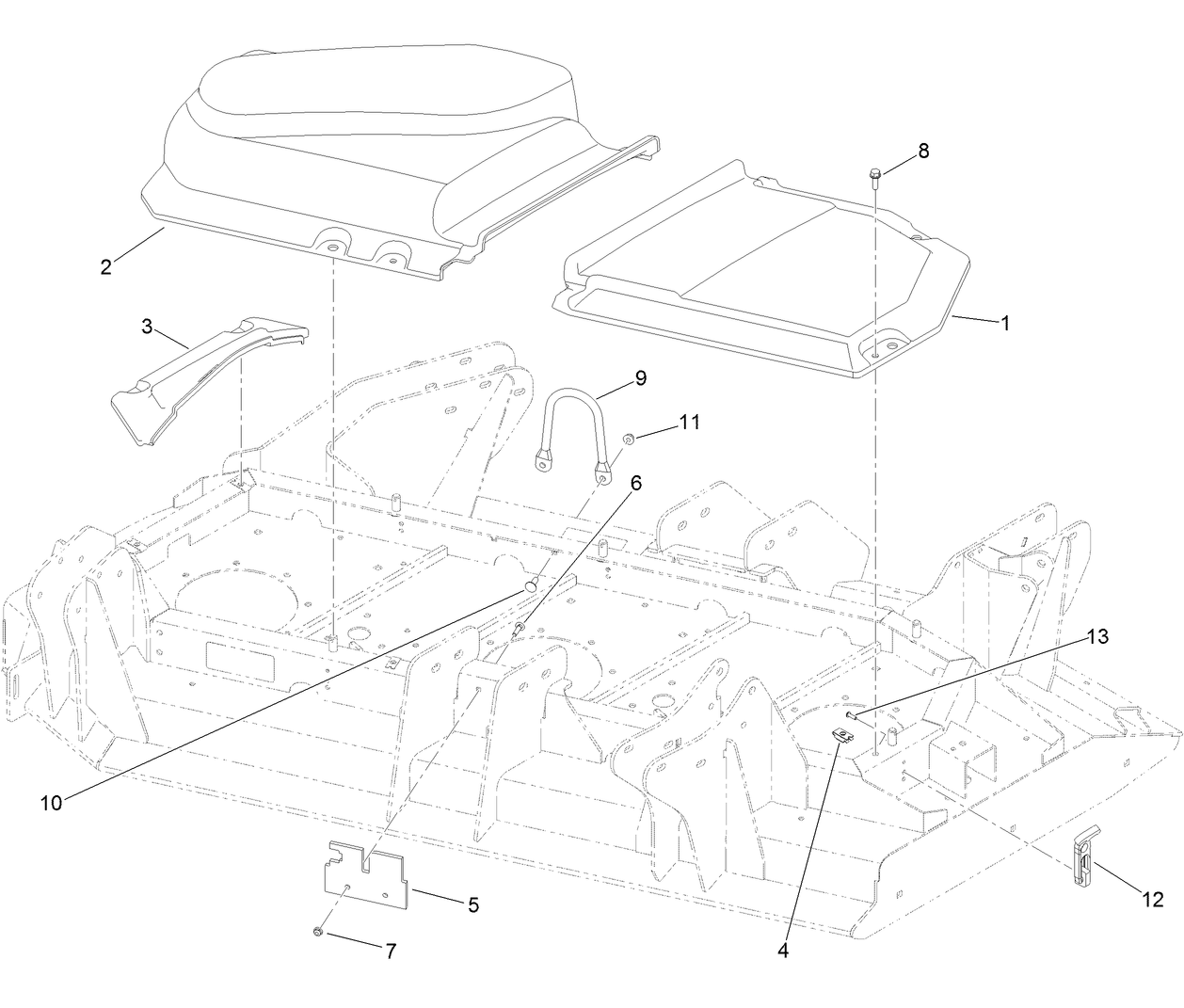 Right Hand Deck Belt Cover Assembly
