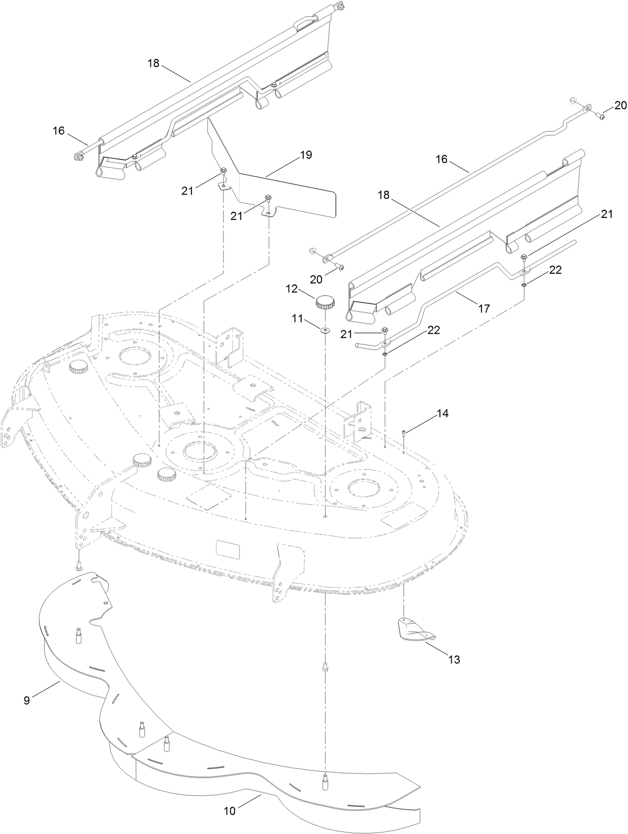 50 Inch Deck and Baffle Assembly