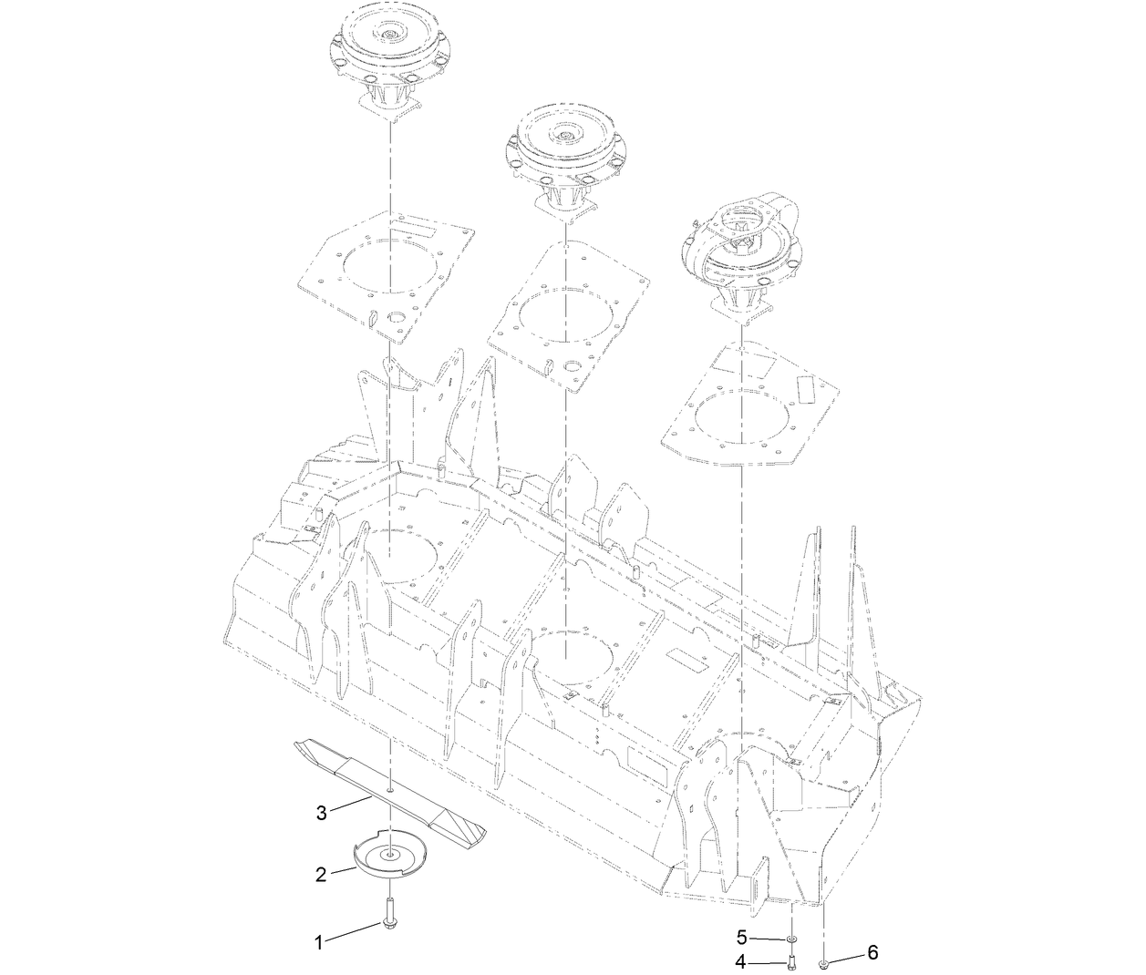 Left Hand Deck Blade Assembly