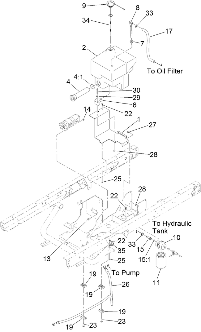 Hydraulic Tank and Filter Assembly