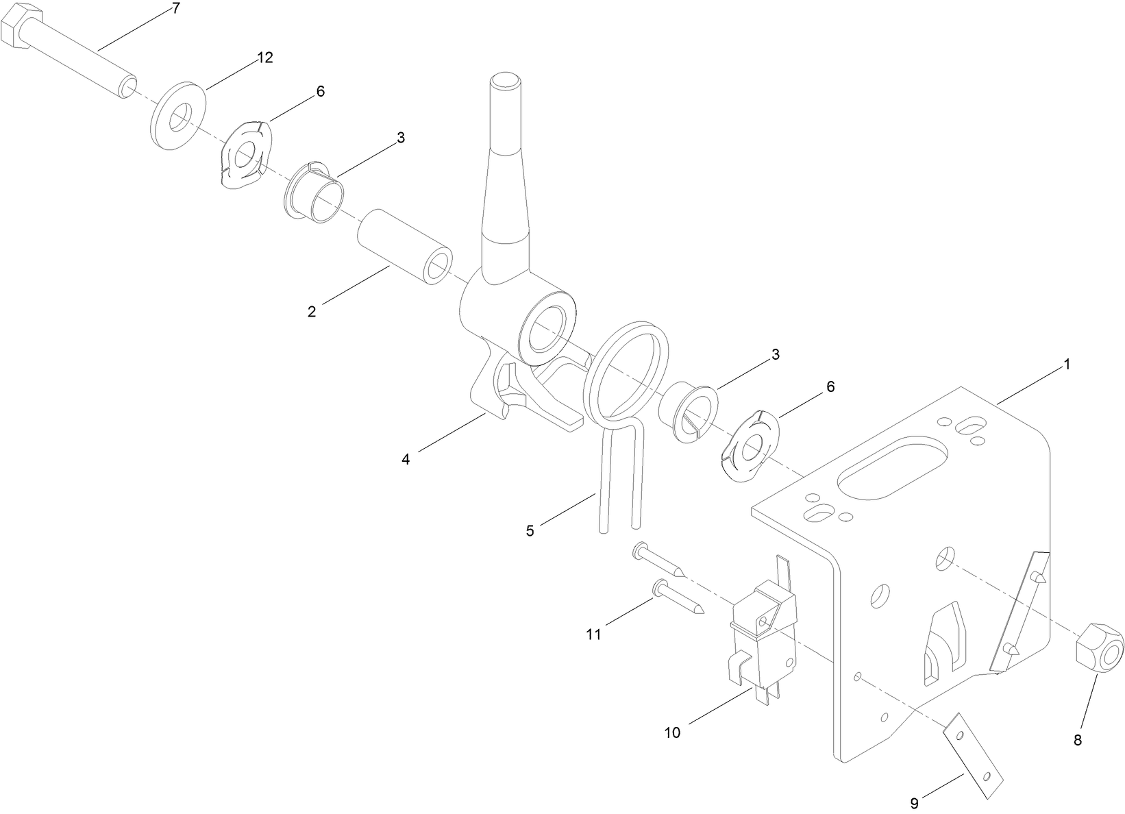 Joystick Bracket Assembly No. 120-5280