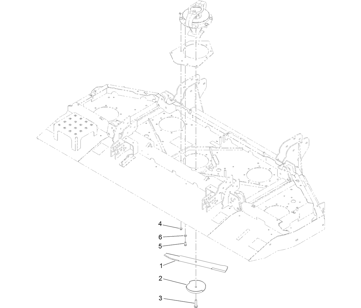 Center Front Deck Blade Assembly