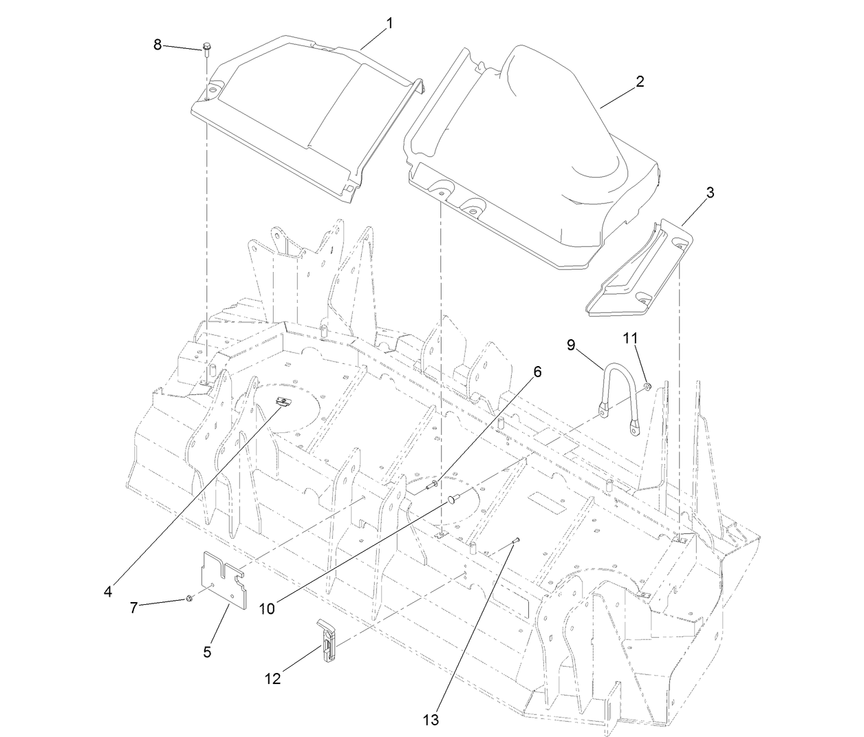 Left Hand Deck Belt Cover Assembly