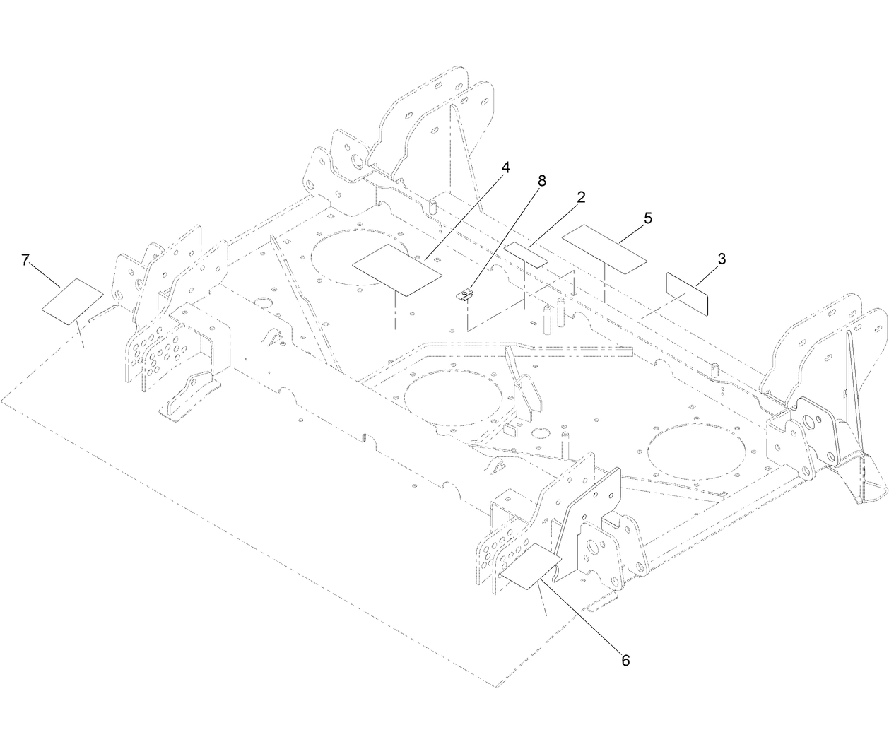 Center Front Deck and Decal Assembly No. 130-9201