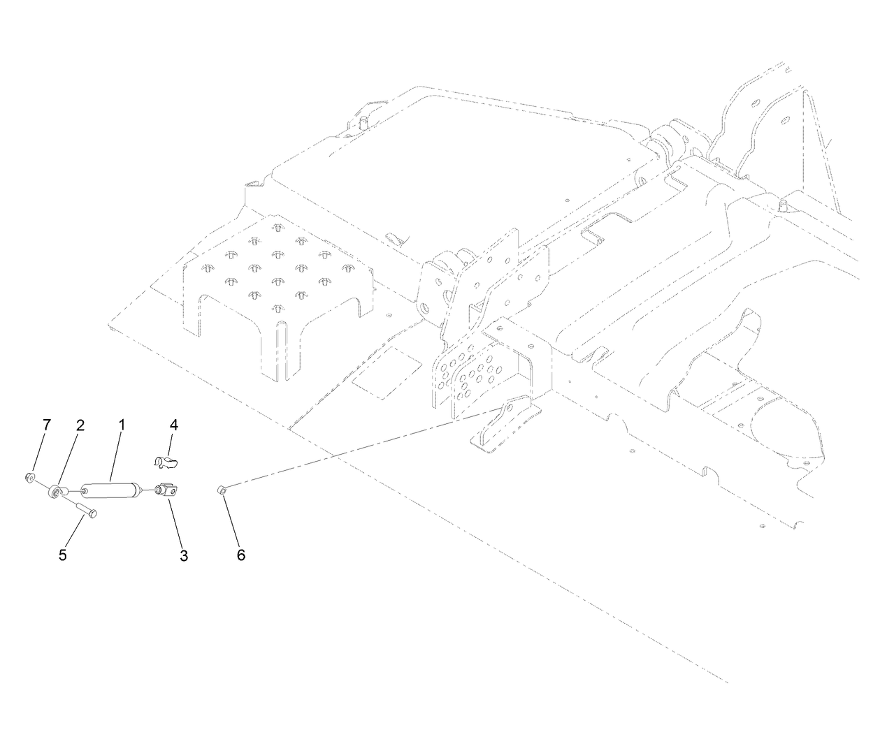 Center Front Deck Transport Damper Assembly