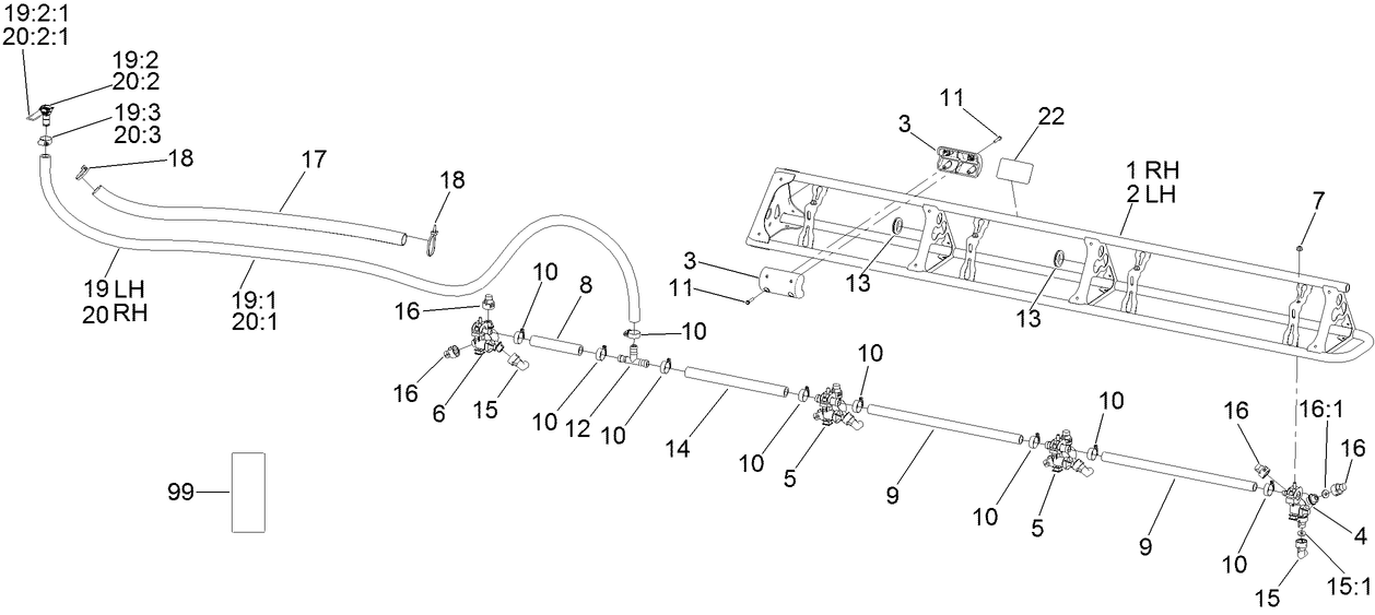 Left and Right Hand Boom Assembly