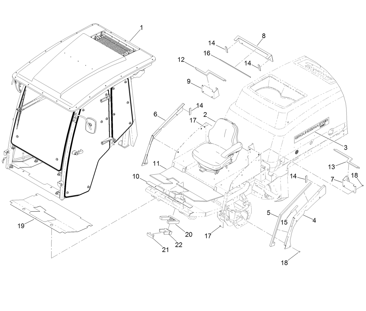 Cab Mounting Assembly  For Cab Model Only
