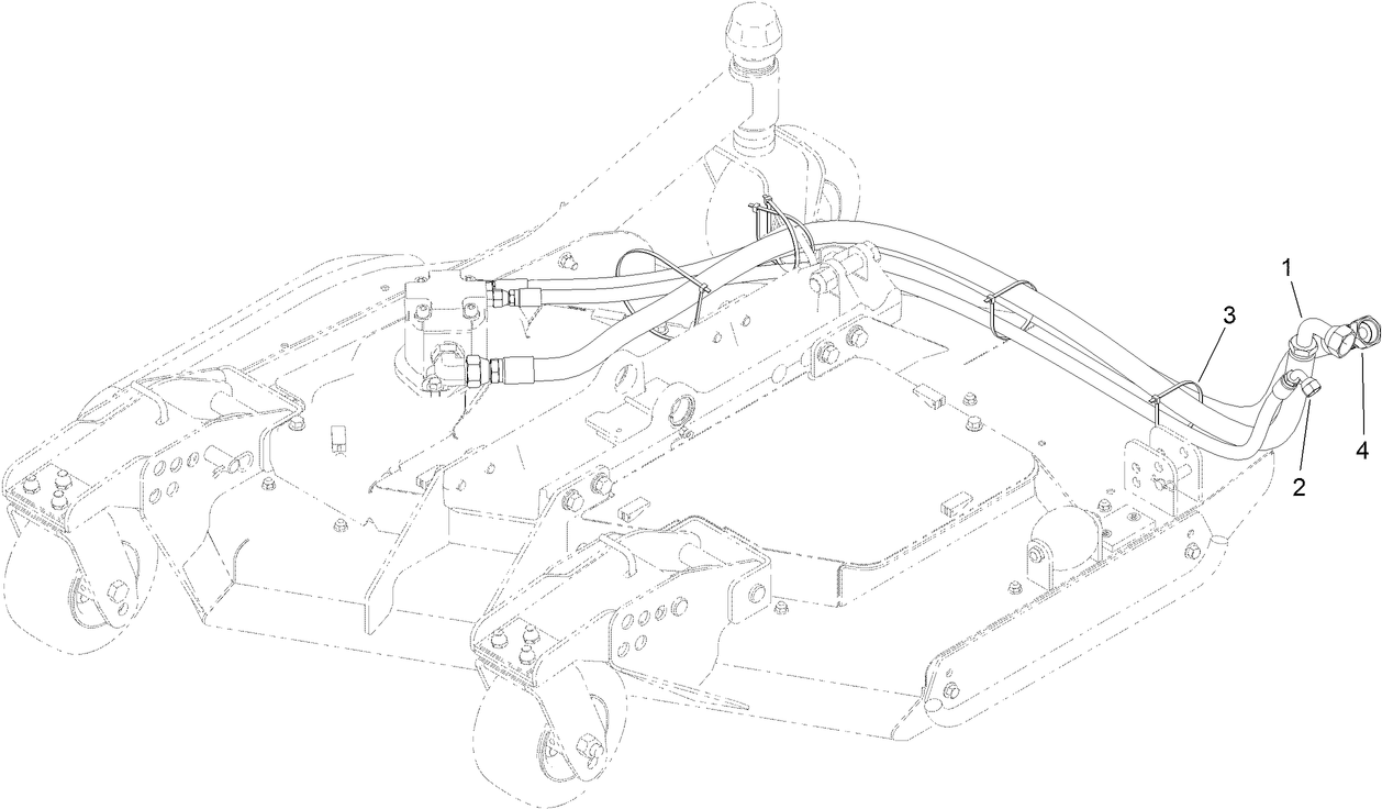 Right Deck Hose Assembly