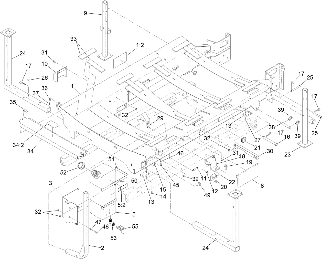 Frame, Stand and Boom Mount Assembly