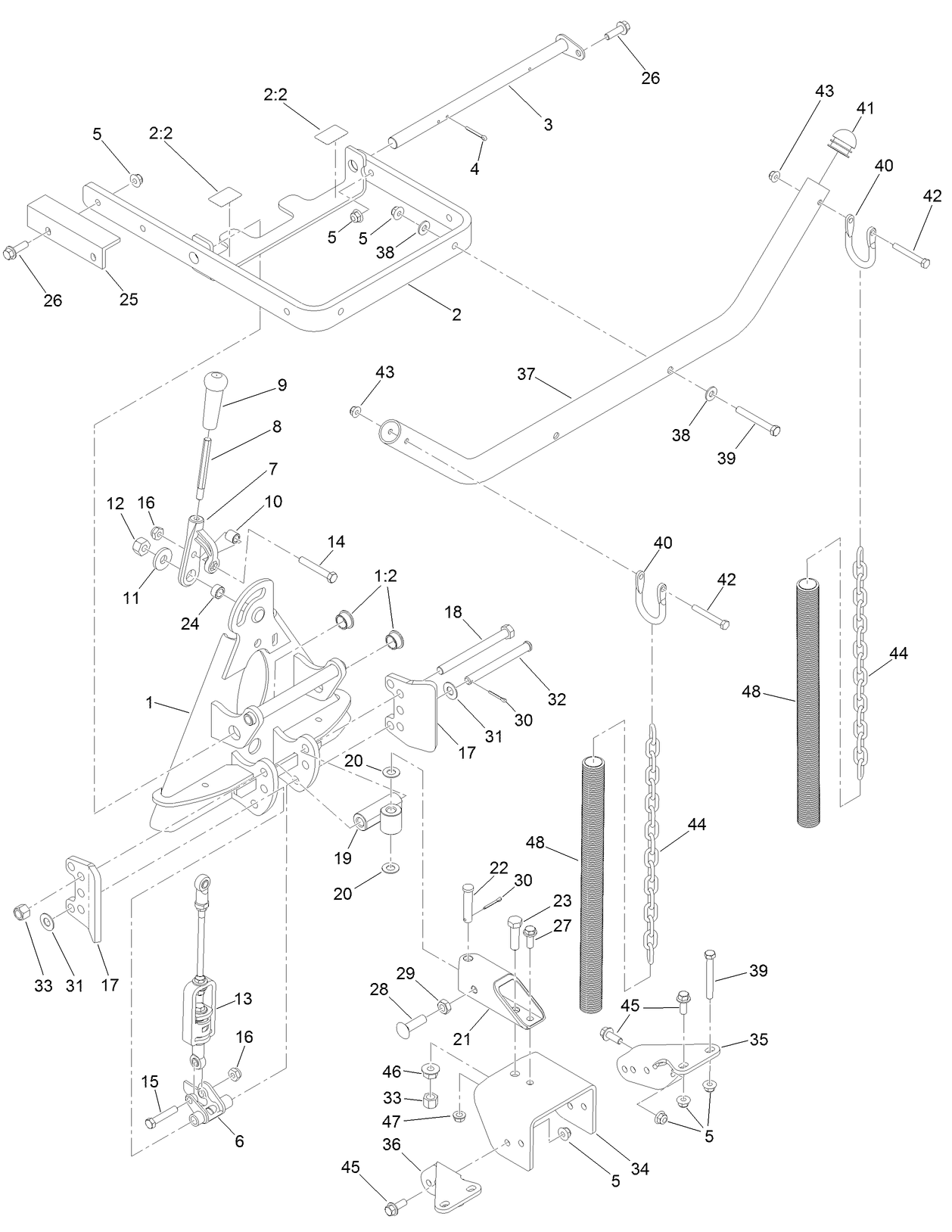 Lift Arm and Hanger Assembly