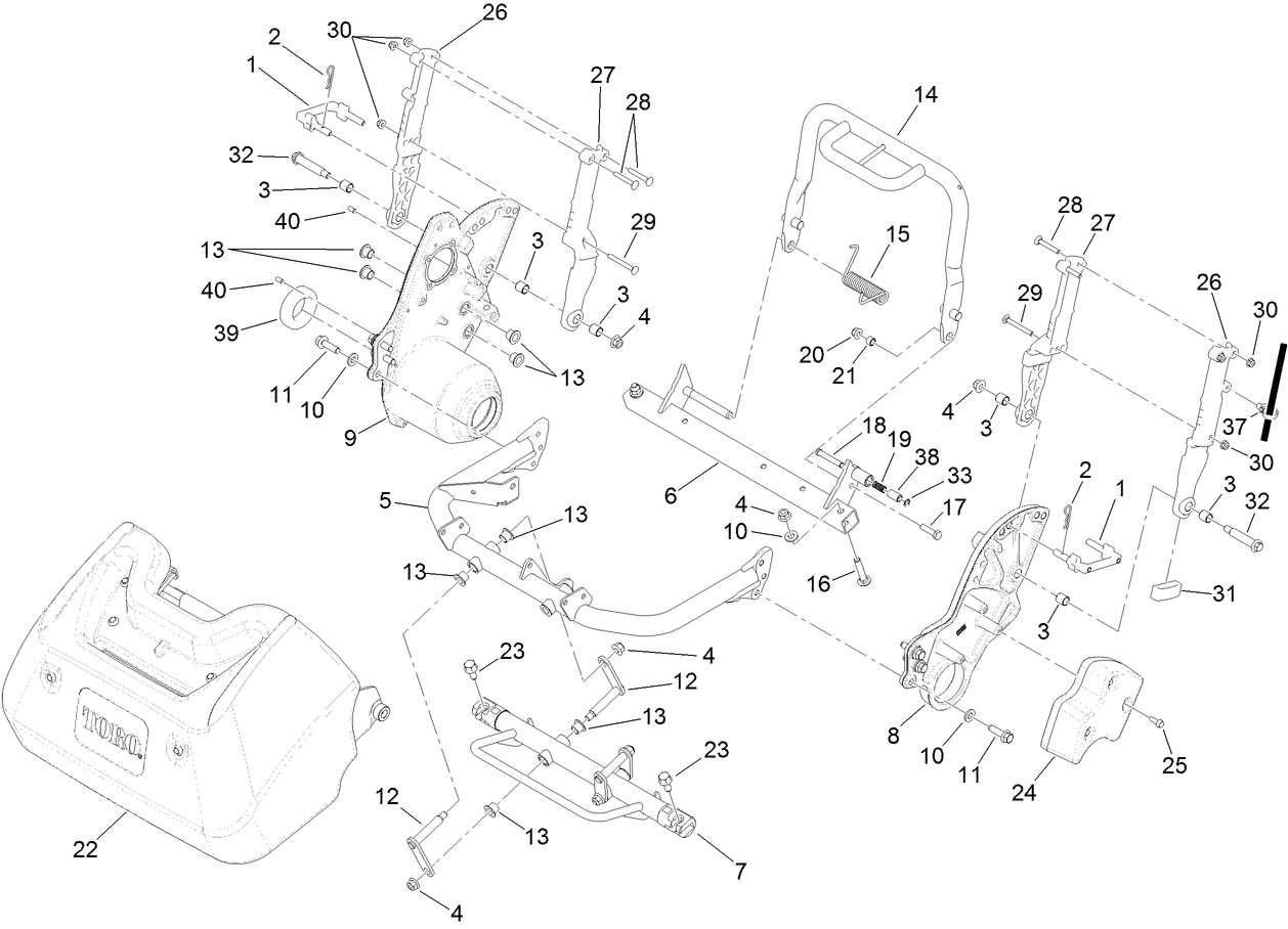 Frame and Handle Mount Assembly