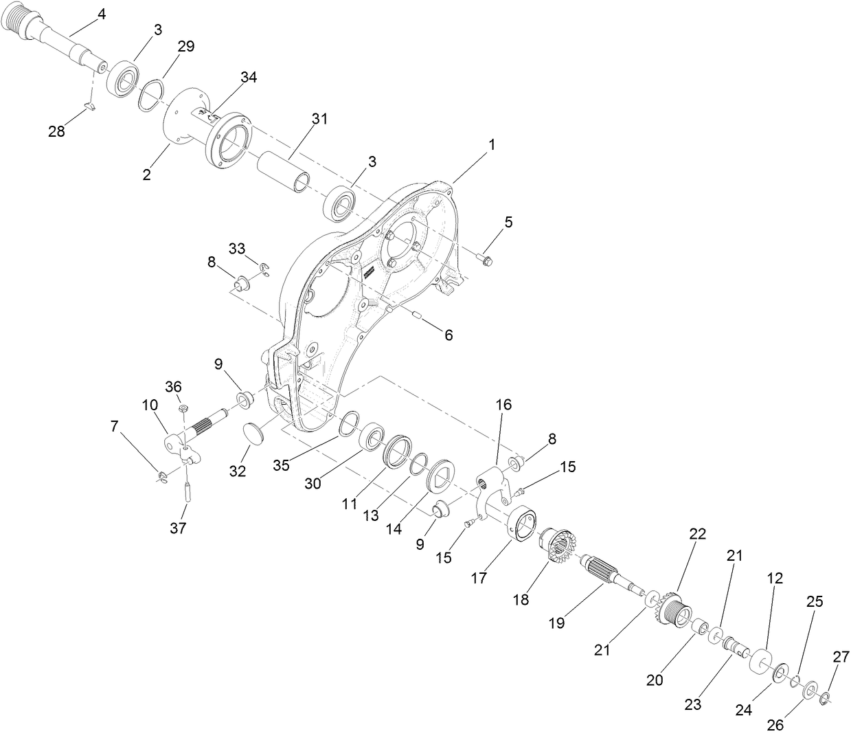 Left Side Transmission Assembly