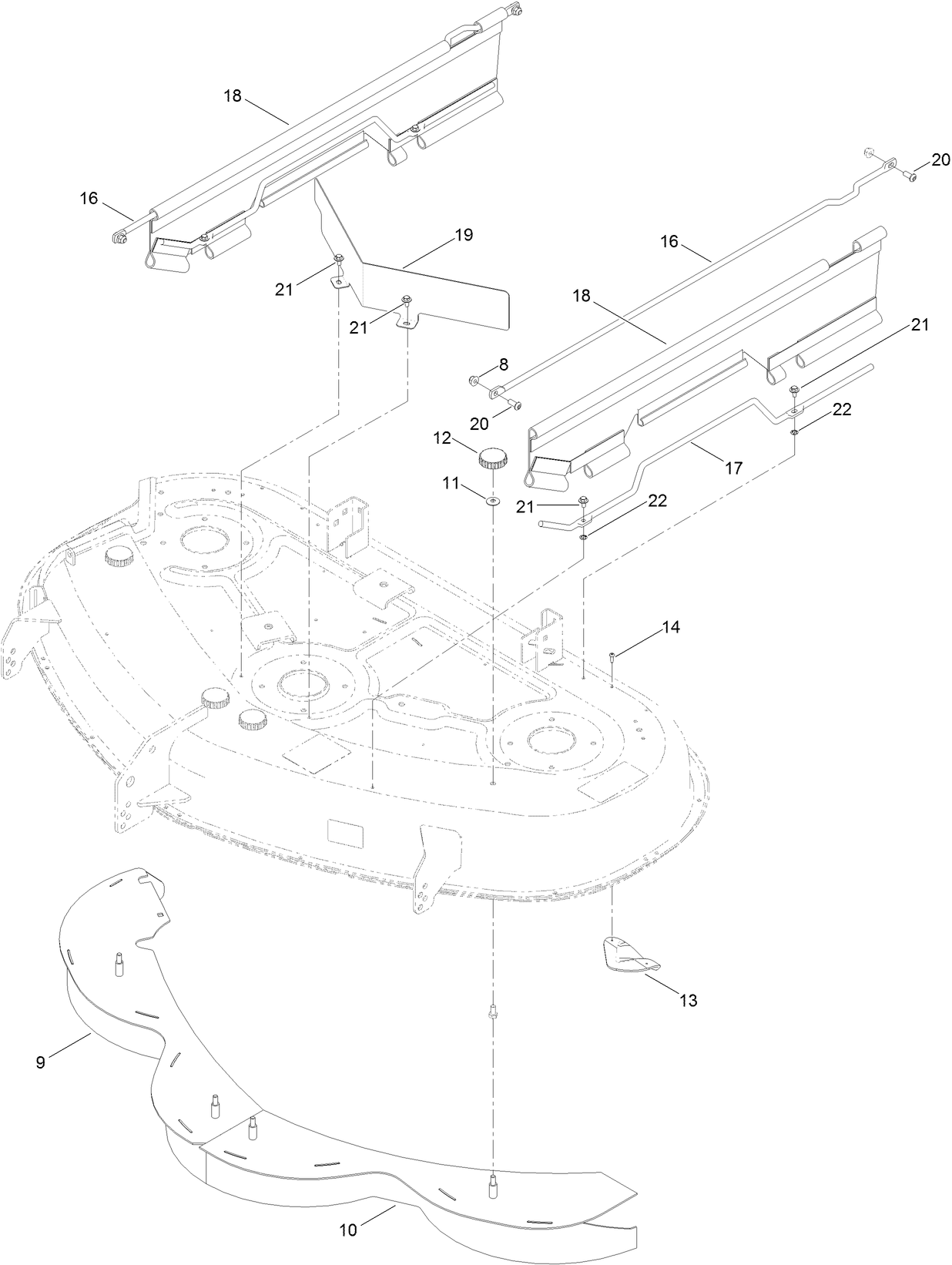 50 Inch Deck and Baffle Assembly