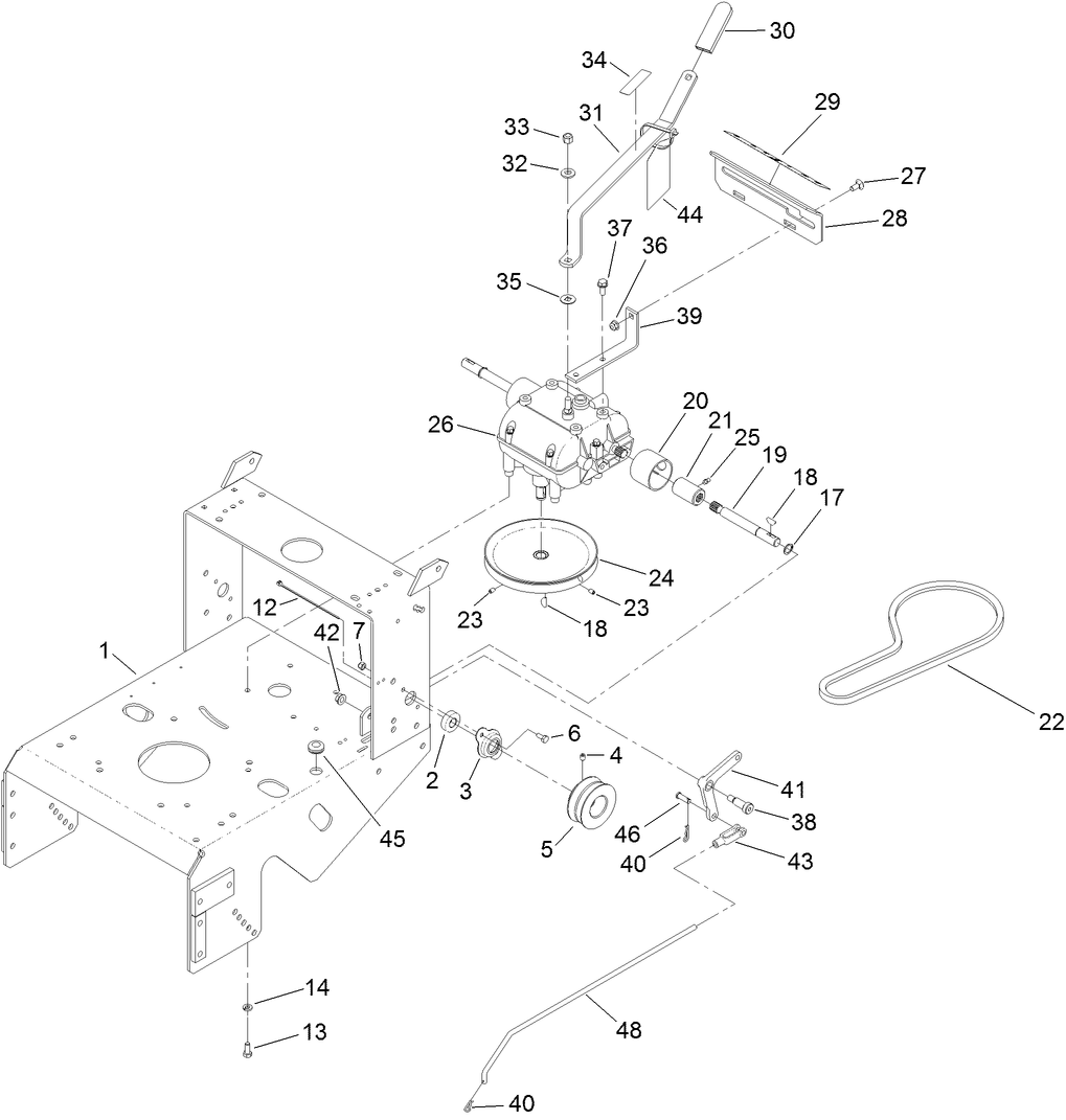 Frame and Transmission Assembly