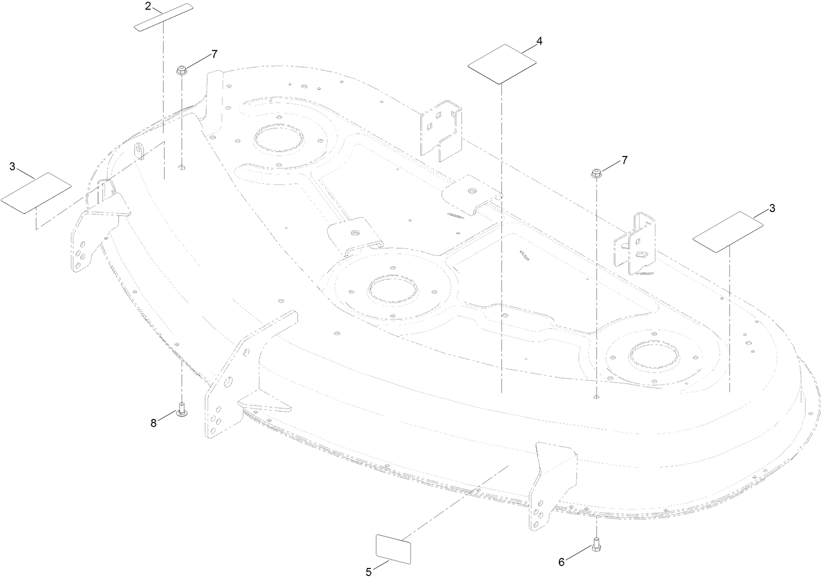 54 Inch Deck Decal Assembly No. 130-7004