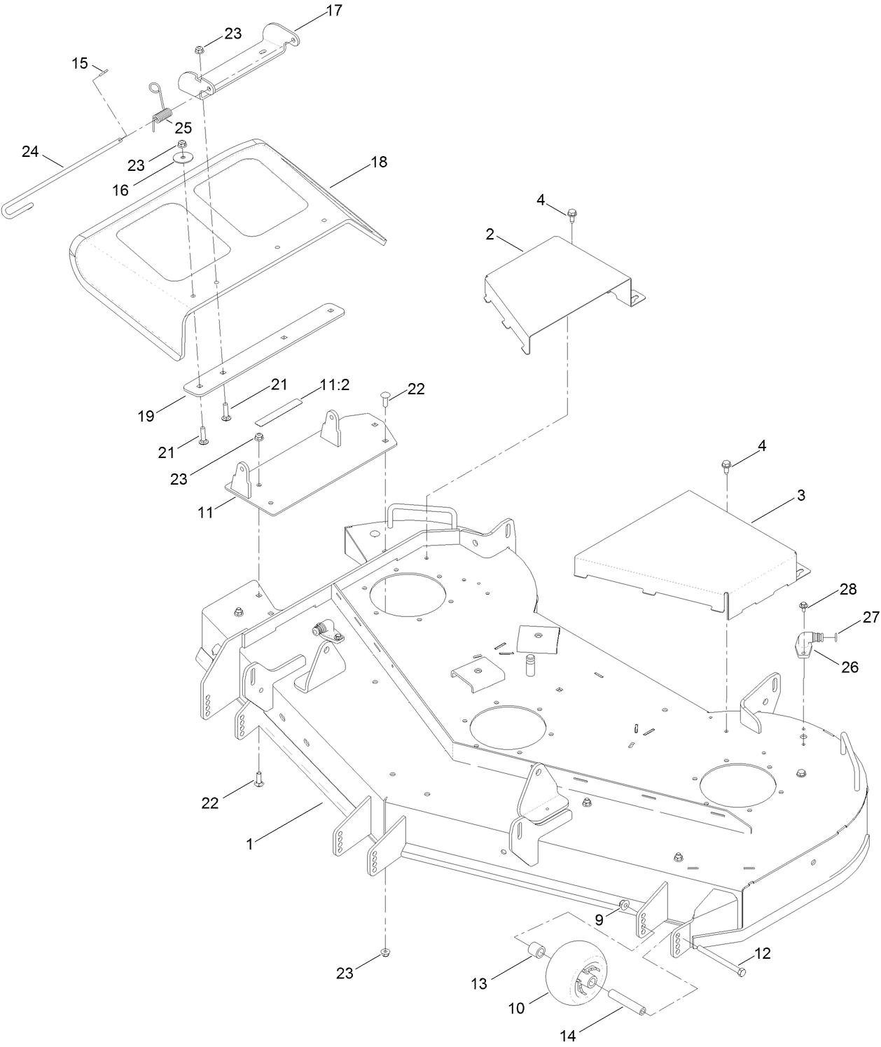 54 Inch Deck Assembly