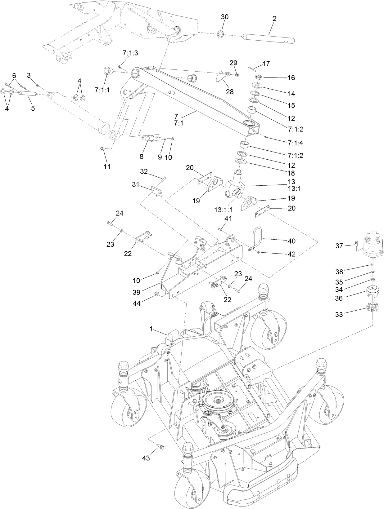 Left Hand Deck Connection Assembly