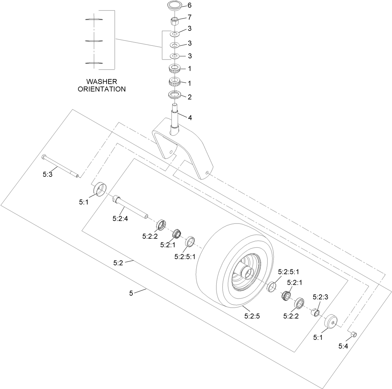 Caster Wheel and Fork Assembly