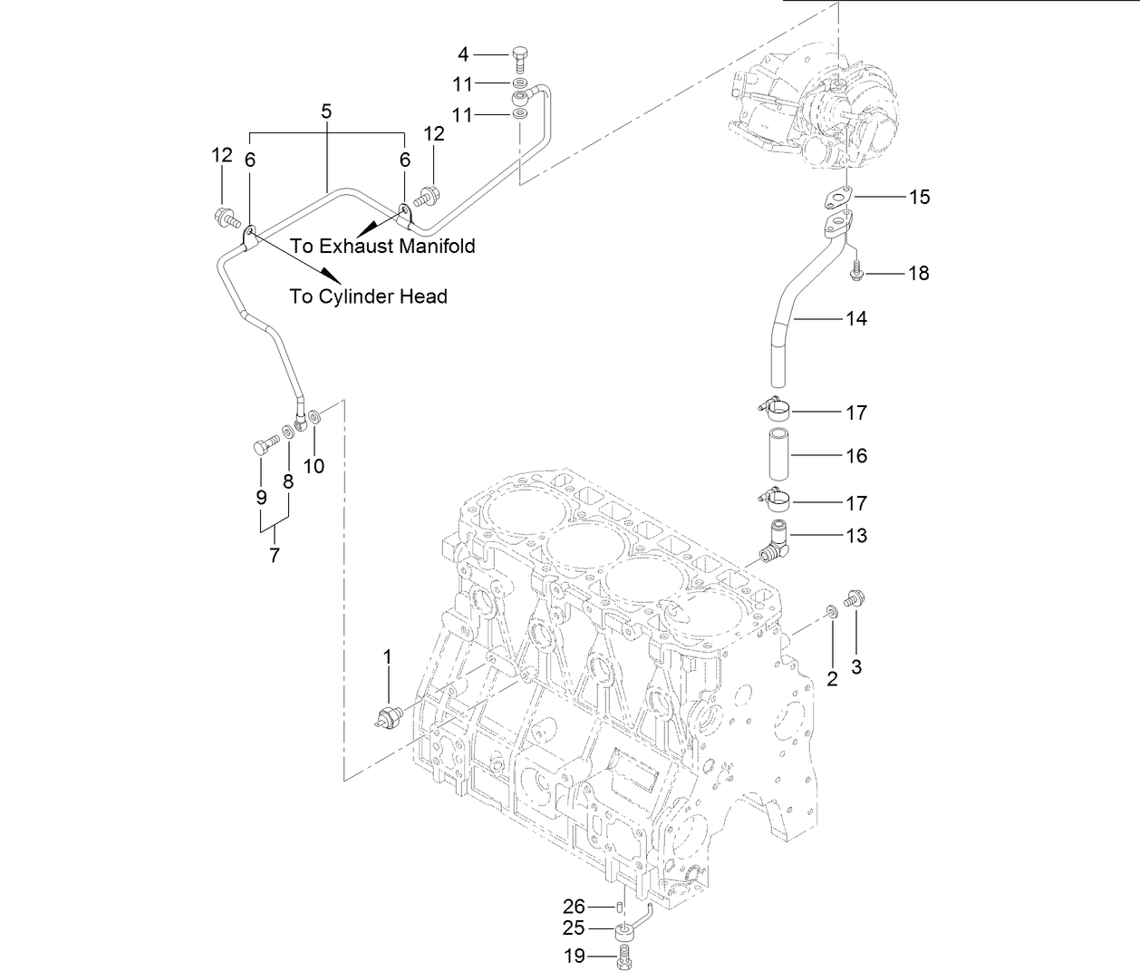 Lubrication Oil Pipe Assembly