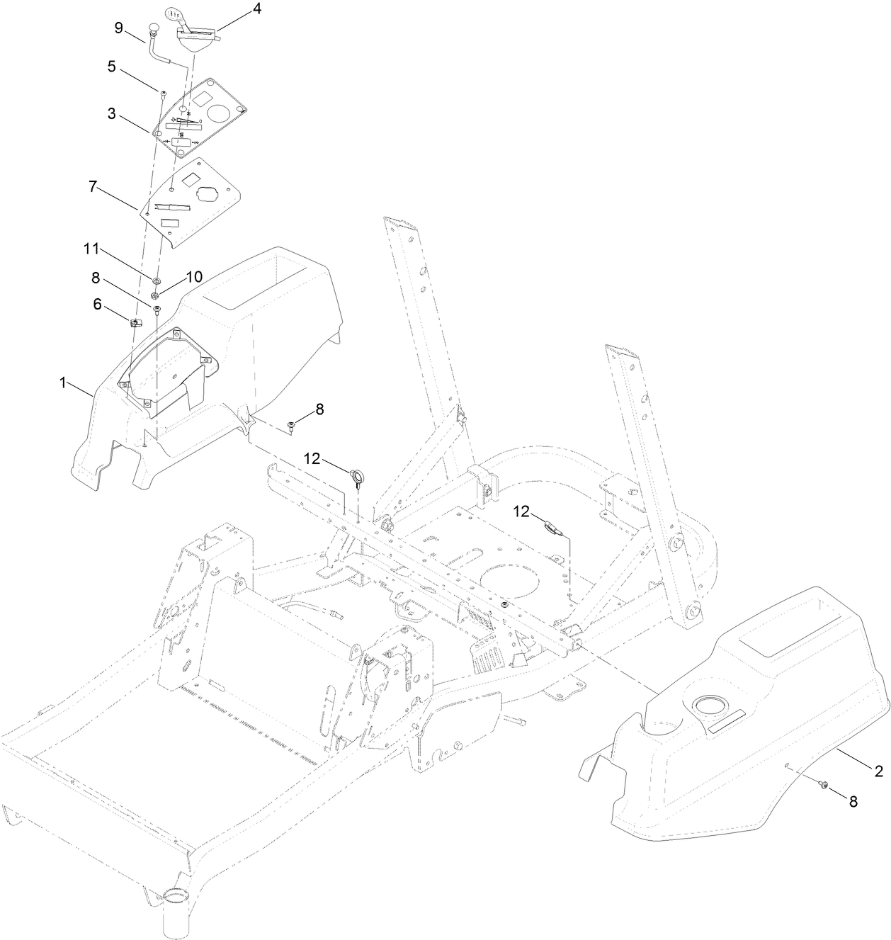 Control Panel and Body Styling Pod Assembly
