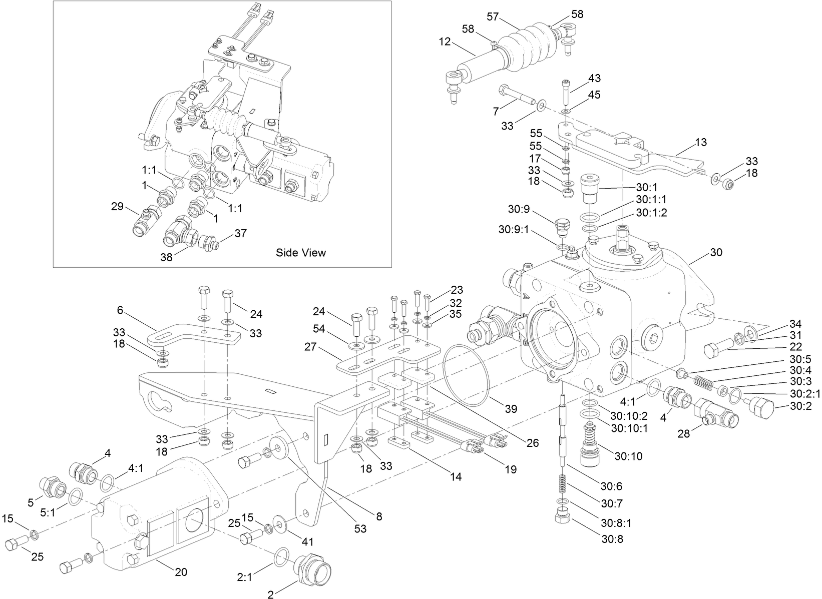 Transmission and Tandem Pump Assembly