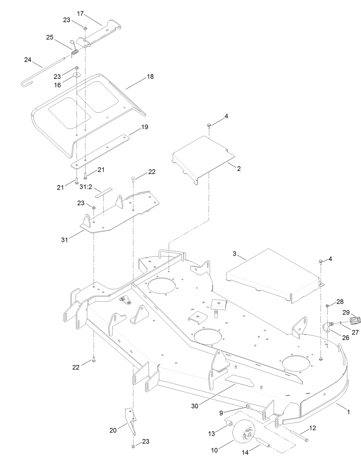 60 Inch Deck Assembly