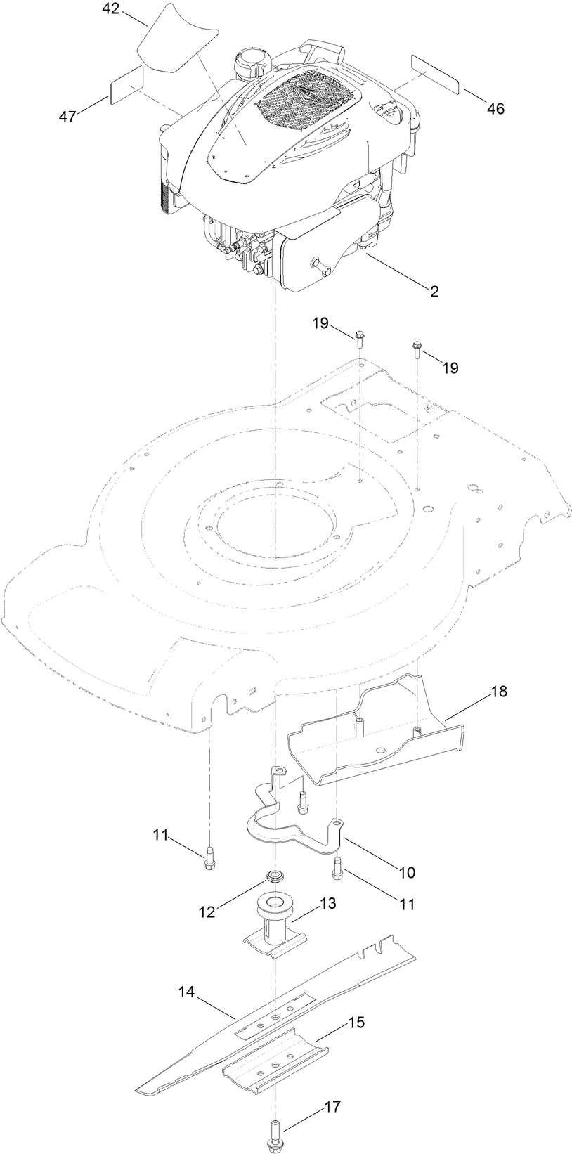 Engine and Blade Assembly