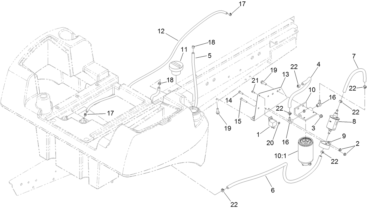 Fuel Lines and Filter Assembly