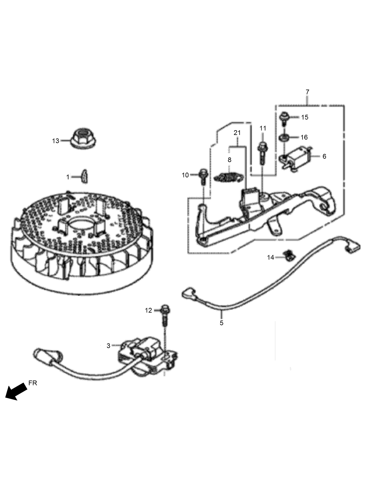 Flywheel and Ignition Coil Assembly