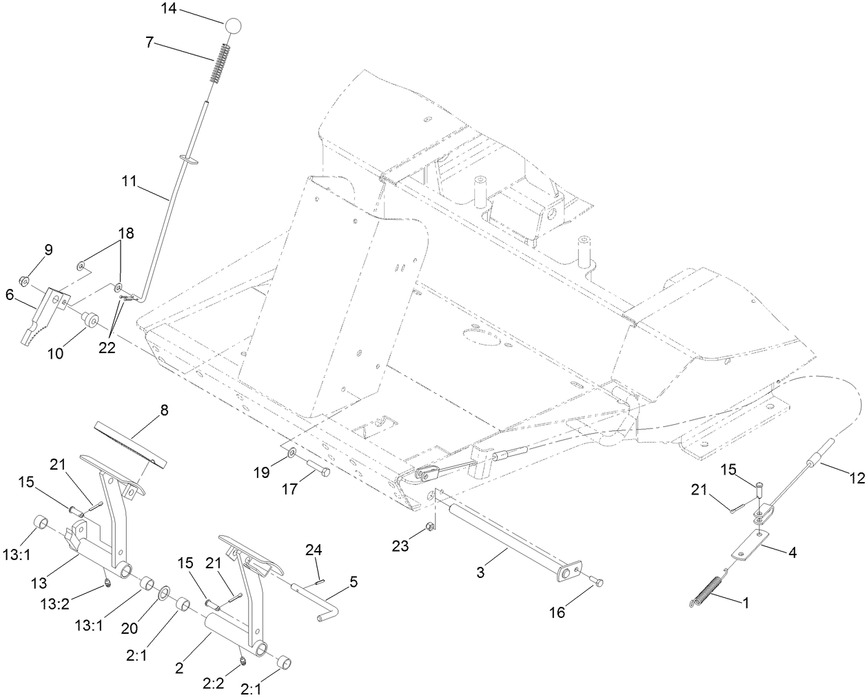 Brake Pedal and Linkage Assembly
