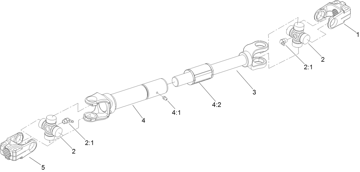 PTO Driveshaft Assembly No. 108-1366