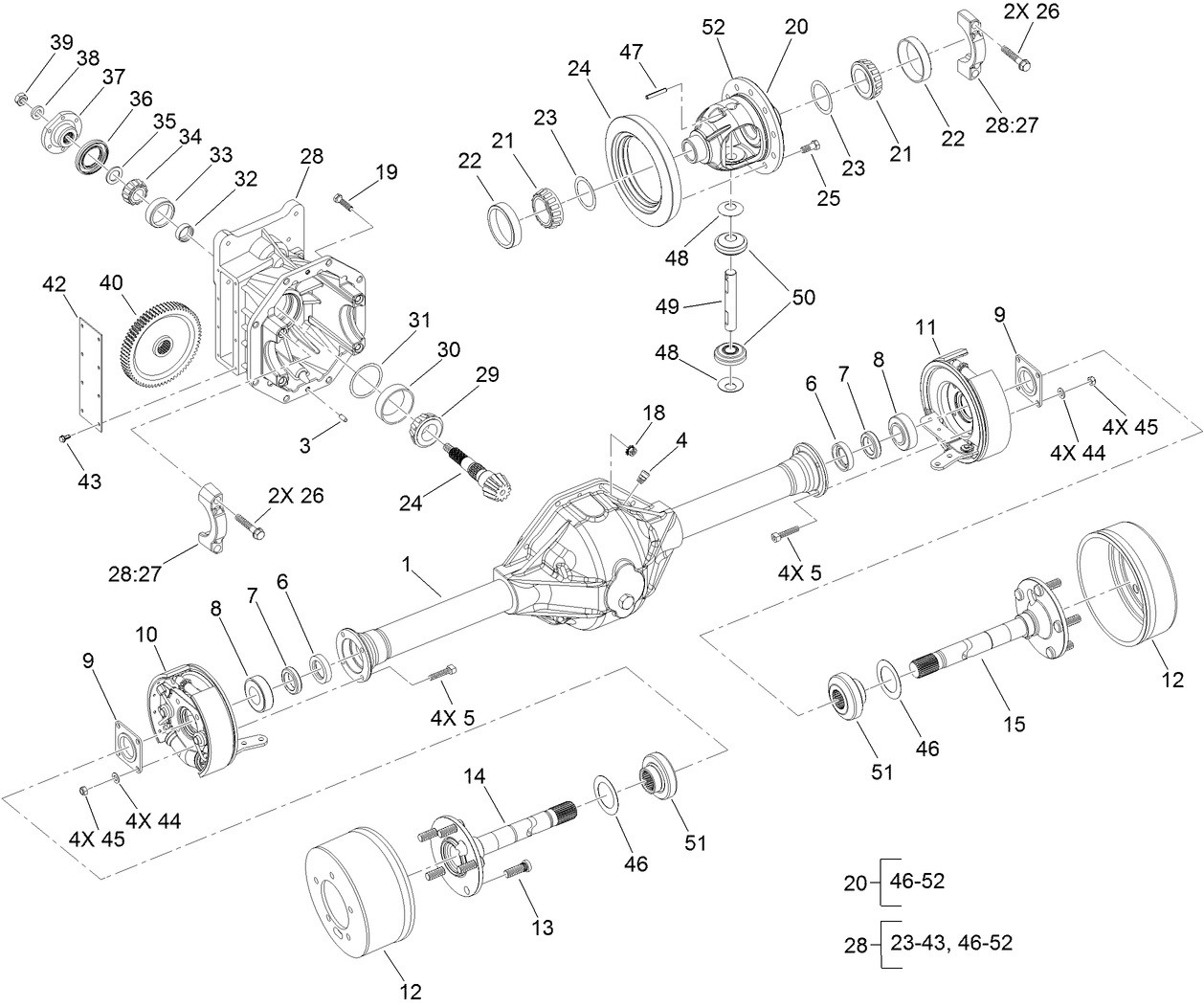 Front Axle Assembly No. 131-6061-03