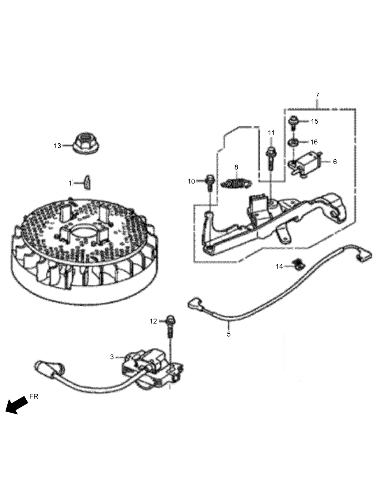 Flywheel and Ignition Coil Assembly