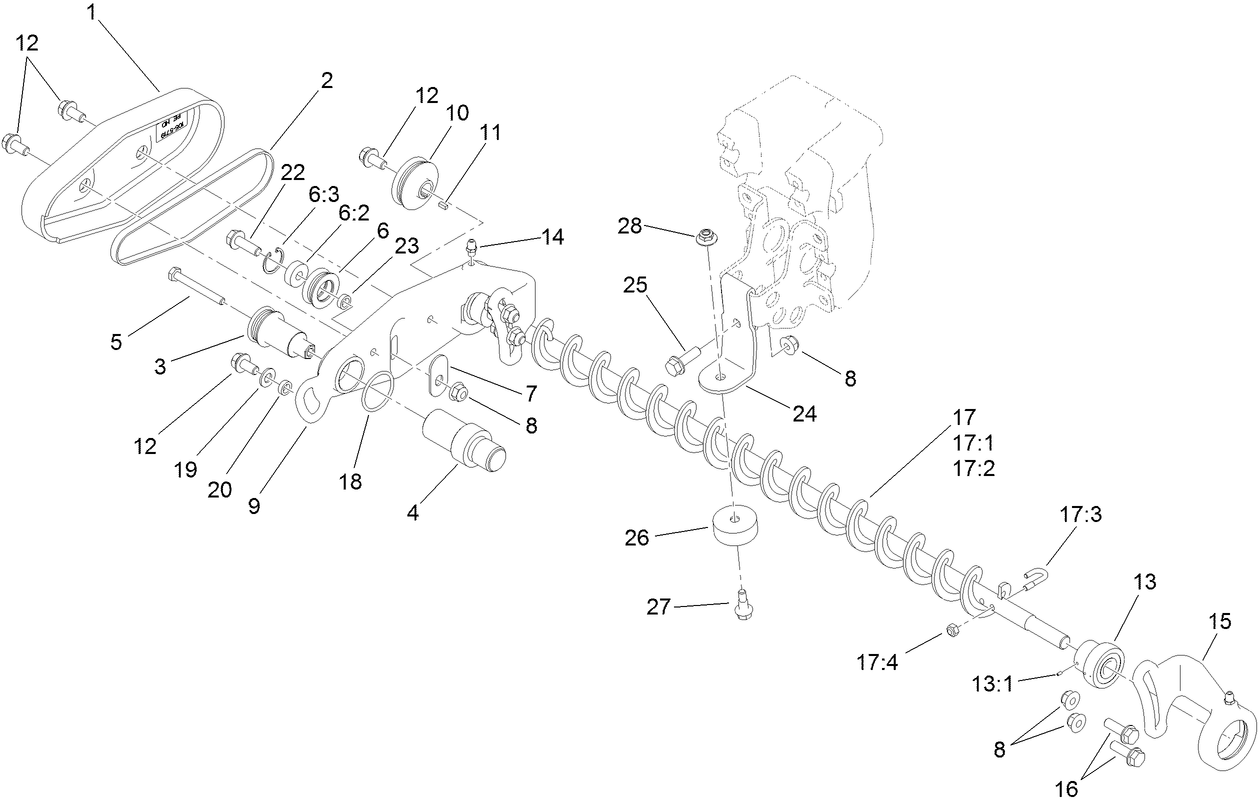 Rear Roller Brush Assembly