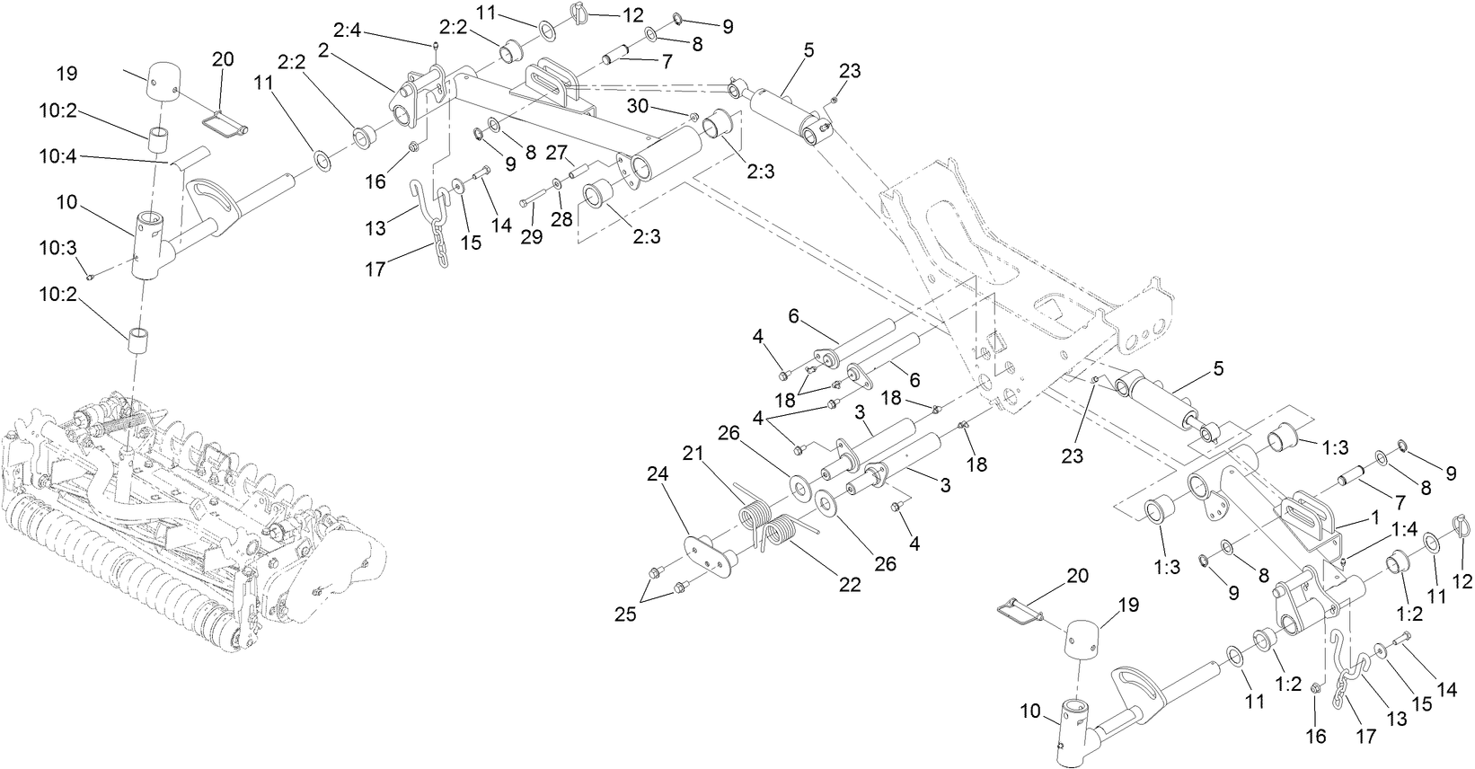 No. 2 and No. 3 Lift Arm Assembly