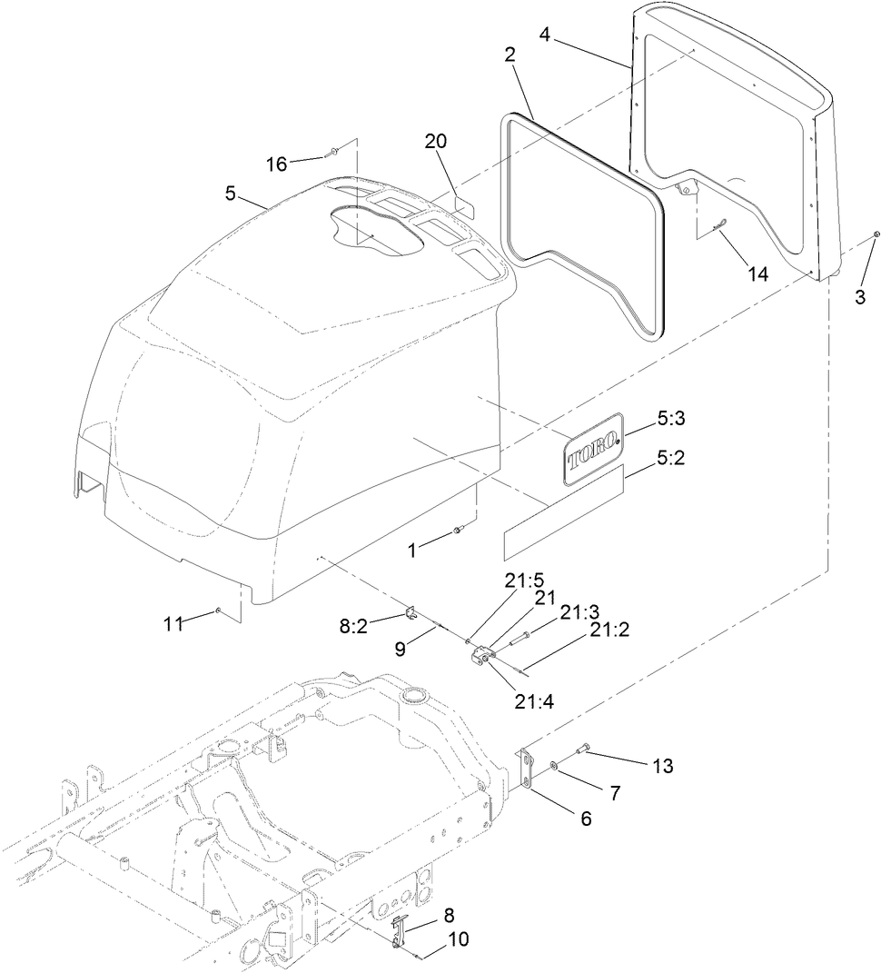 Hood and Screen Assembly