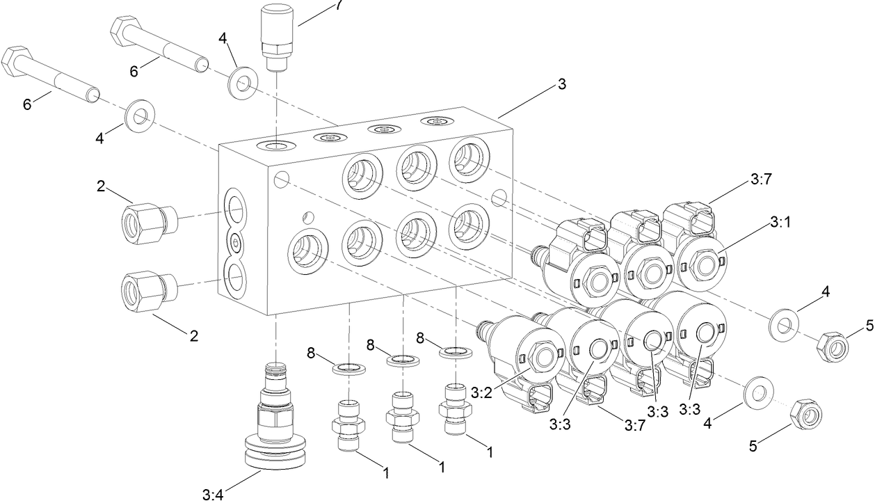 Hydraulic Steering/Lift Manifold Assembly
