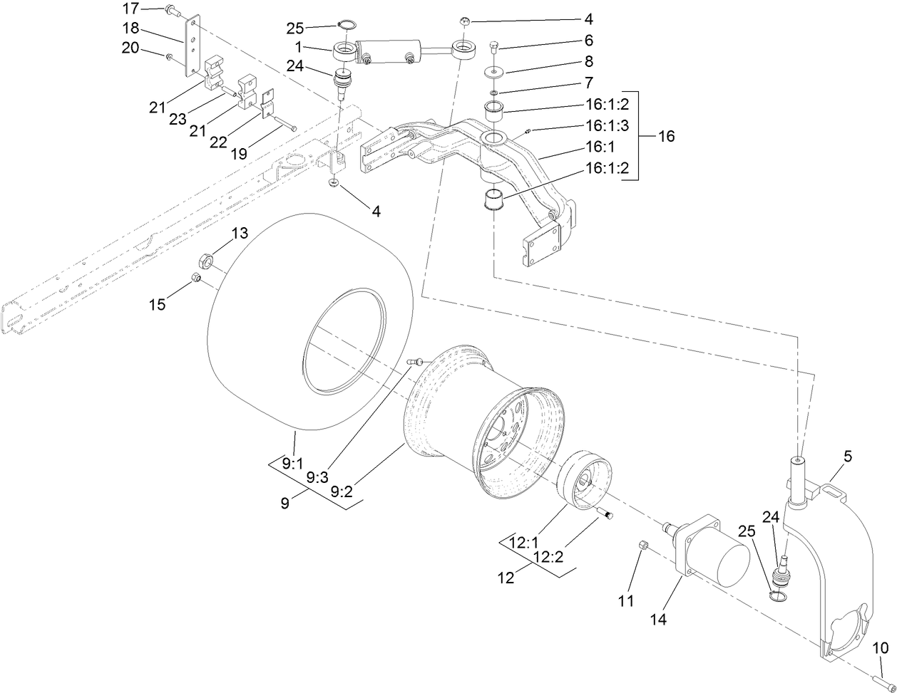 Rear Fork and Casting Assembly