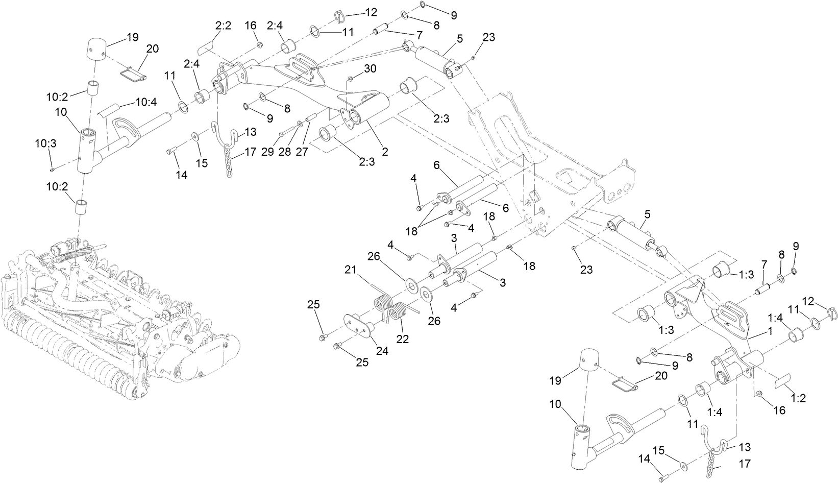 No. 2 and No. 3 Lift Arm Assembly