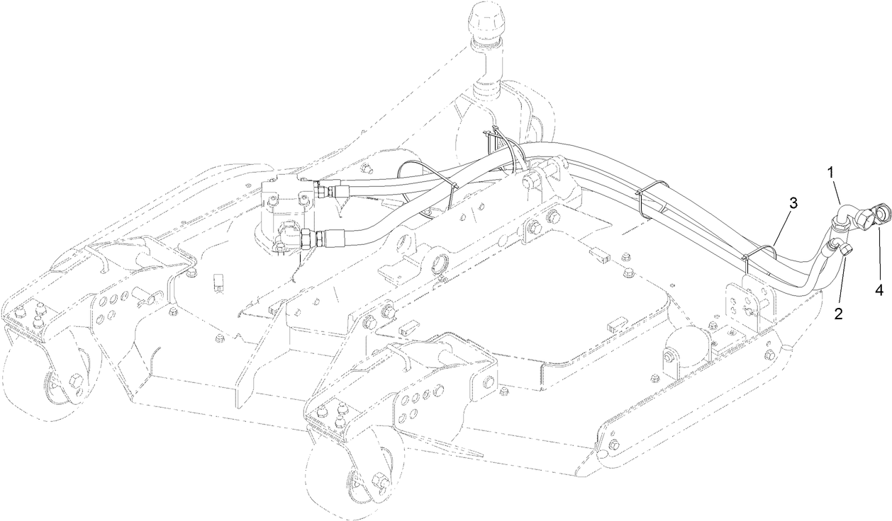Right Deck Hose Assembly
