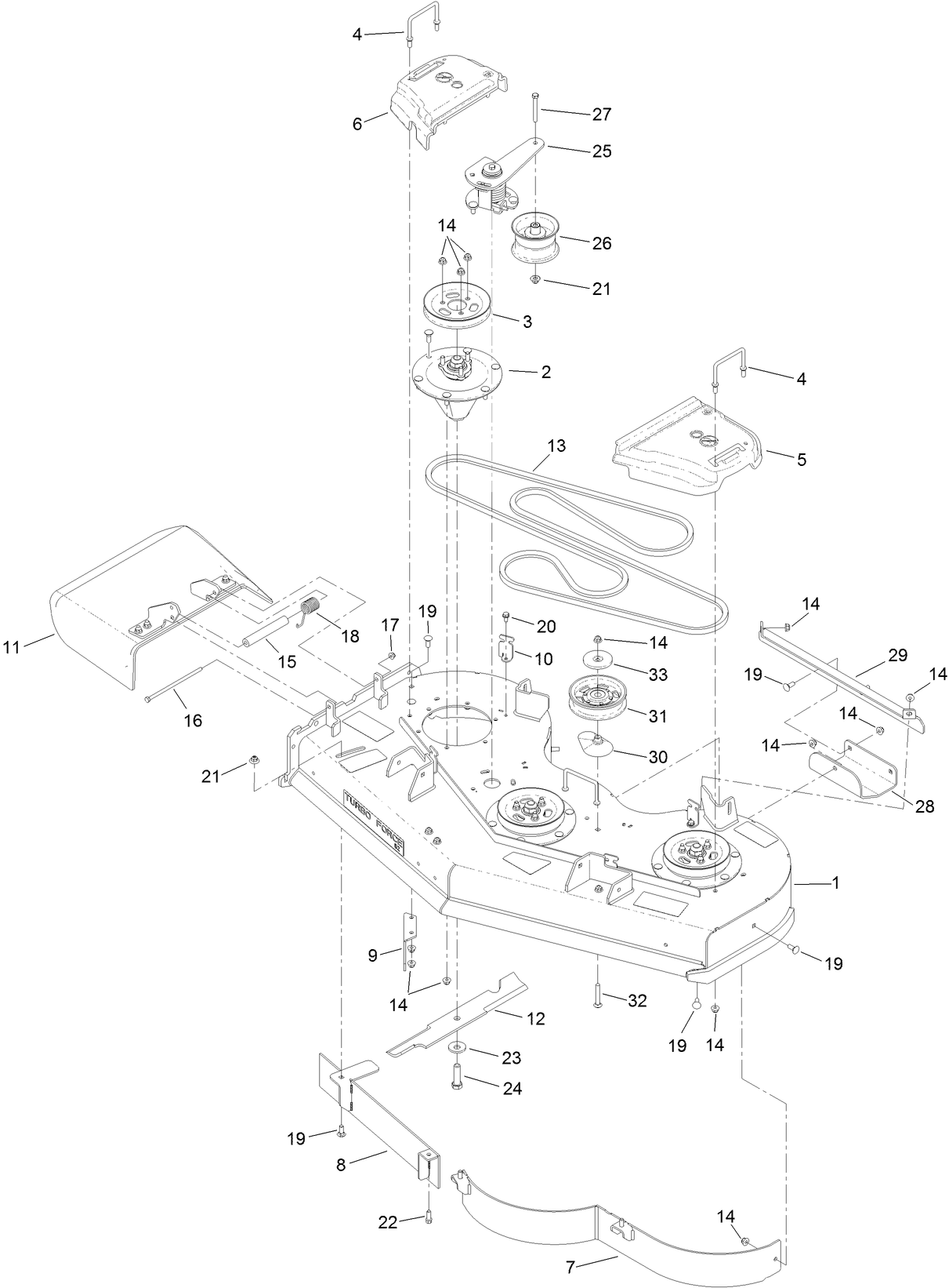52 Inch Deck Assembly